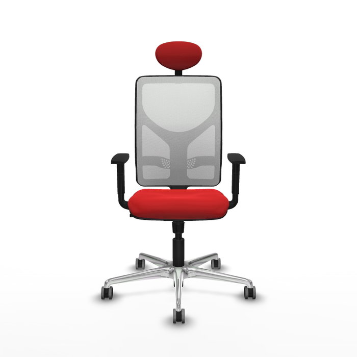 PIQUERAS Y CRESPO Silla de oficina Motilla con Mecanismo Sincro, Rojo y Blanco