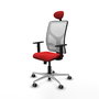 PIQUERAS Y CRESPO Silla de oficina Motilla con Mecanismo Sincro, Rojo y Blanco