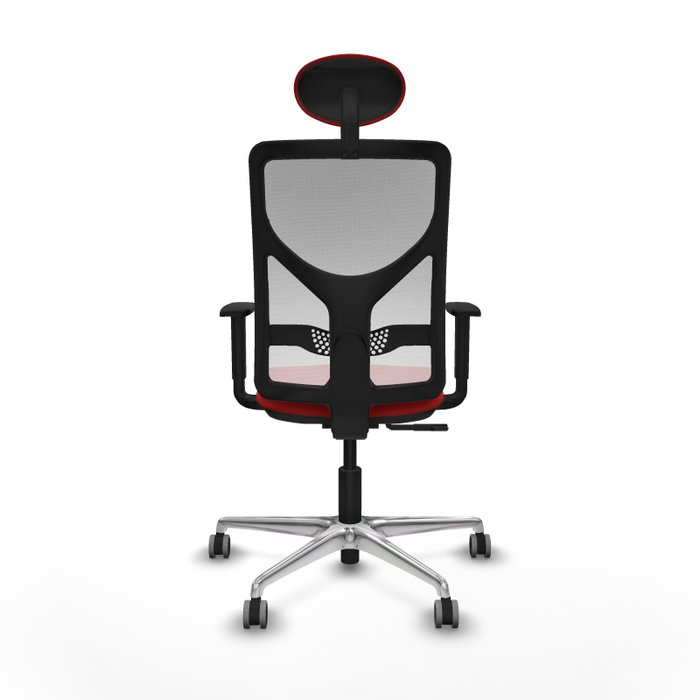 PIQUERAS Y CRESPO Silla de oficina Motilla con Mecanismo Sincro, Rojo y Blanco