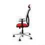 PIQUERAS Y CRESPO Silla de oficina Motilla con Mecanismo Sincro, Rojo y Blanco