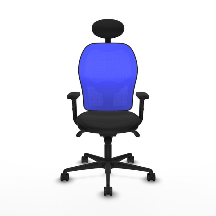 PIQUERAS Y CRESPO Silla de oficina Jorquera con mecanismo Sincro, Azul y Negro