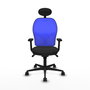 PIQUERAS Y CRESPO Silla de oficina Jorquera con mecanismo Sincro, Azul y Negro