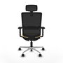 PIQUERAS Y CRESPO Silla de oficina Haches Sincro/Traslack Crema y Negro