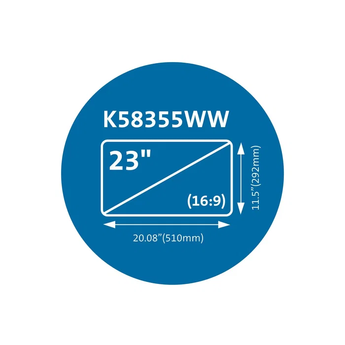 Kensington K58355WW Filtro de Privacidad Magnético MagPro para Monitor de 23" (16:9) - Protección Antiarrañazos, Reduce Luz Azul 52%, Reversible Mate/Brillo