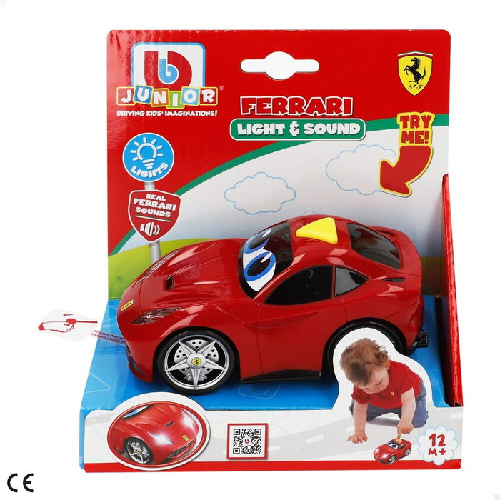 Burago Coche Junior Ferrari 15x9x18cm +12 meses con Luz y Sonido
