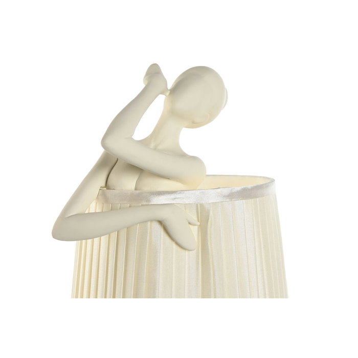 DKD Home Decor Lámpara de Sobremesa Bailarina Blanca en Resina DKD Home Decor Lámpara de Sobremesa Bailarina Blanca en Resina
