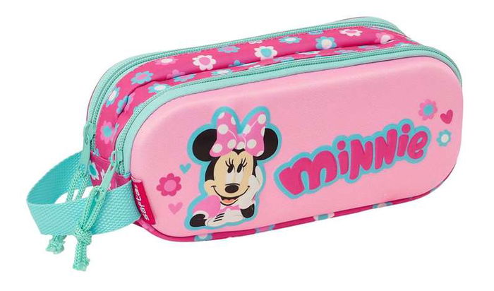 Safta Portatodo Doble 3D Minnie Mouse 21x8x6 cm