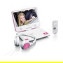 Lenco DVP-910 Reproductor DVD Portátil 9" TFT Convertible Negro Rosa USB KFZ-Halterung