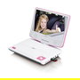 Lenco DVP-910 Reproductor DVD Portátil 9" TFT Convertible Negro Rosa USB KFZ-Halterung