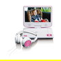 Lenco DVP-910 Reproductor DVD Portátil 9" TFT Convertible Negro Rosa USB KFZ-Halterung