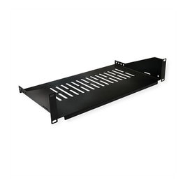 VALUE 26.99.0405 Cajón metálico para rack de 19 pulgadas, 2HE, Negro