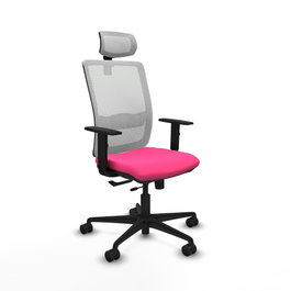 PIQUERAS Y CRESPO Silla de oficina Haches Rosa y Blanco