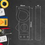 Hantums Multímetro Digital a pinza con puntas y cable - Blíster