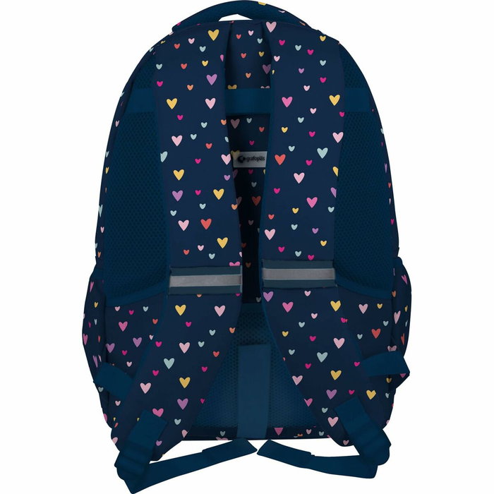 Grafoplás Mochila Roomy Bits&Bobs Hearts con 3 Compartimentos y Compartimento para Portátil