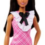 Barbie Fashionistas Muñeca con Vestido de Tartán Rosa Hjt06 Mattel para Niños +3 Años