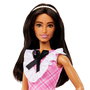 Barbie Fashionistas Muñeca con Vestido de Tartán Rosa Hjt06 Mattel para Niños +3 Años