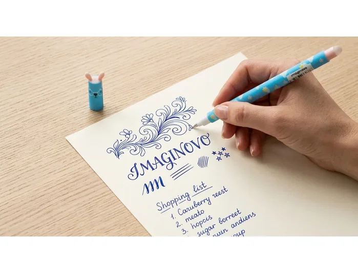 Imaginovo Bolígrafo de Conejo con Tinta Azul Termosensible y Borrable