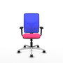 PIQUERAS Y CRESPO Silla de oficina Motilla con mecanismo Sincro, Rosa y Azul