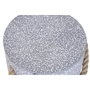 DKD Home Decor Mesita Auxiliar de Hormigón y Cuerda Terrazo Gris