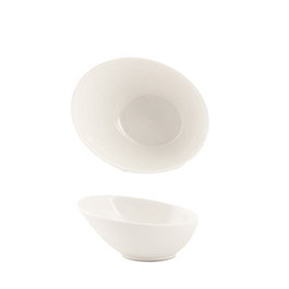 Summa Bol Inclinado 9 cm - Bowl de Porcelana Marfil, Capacidad 10 cl (Set de 12)