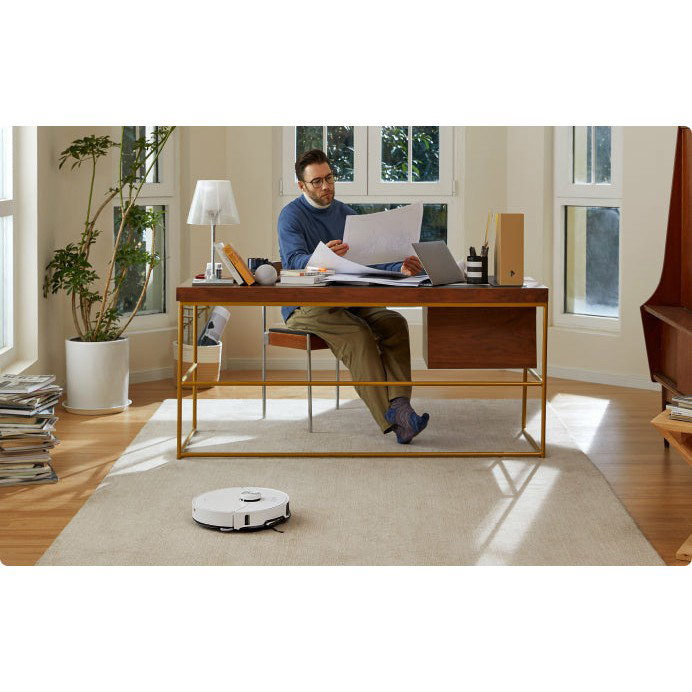 Roborock S8 MaxV Ultra Saugroboter Aspirador y Fregador Robot Blanco con Estación Base Auto-Vaciado y MOP, LIDAR, 10000 Pa, WiFi, Alexa