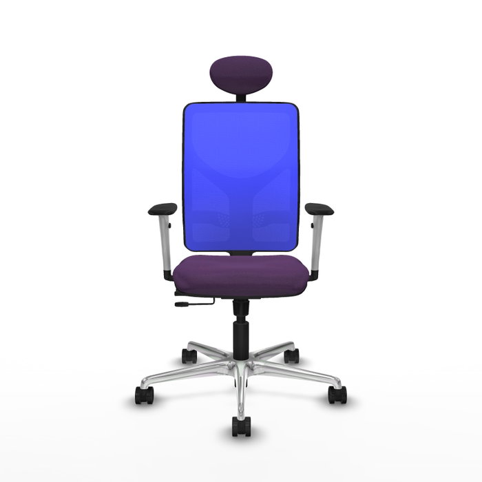 PIQUERAS Y CRESPO Silla de oficina Motilla con mecanismo Sincro/Traslack, Morado y Azul