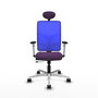 PIQUERAS Y CRESPO Silla de oficina Motilla con mecanismo Sincro/Traslack, Morado y Azul