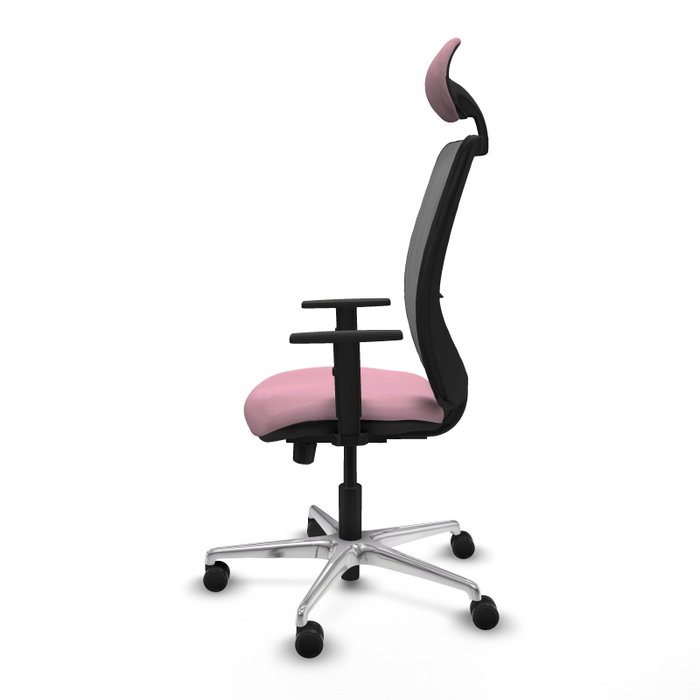 PIQUERAS Y CRESPO Silla de oficina Zulema Rosa y Gris con Mecanismo Sincro/Traslack PIQUERAS Y CRESPO Silla de oficina Zulema Rosa y Gris con Mecanismo Sincro/Traslack