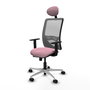 PIQUERAS Y CRESPO Silla de oficina Zulema Rosa y Gris con Mecanismo Sincro/Traslack
