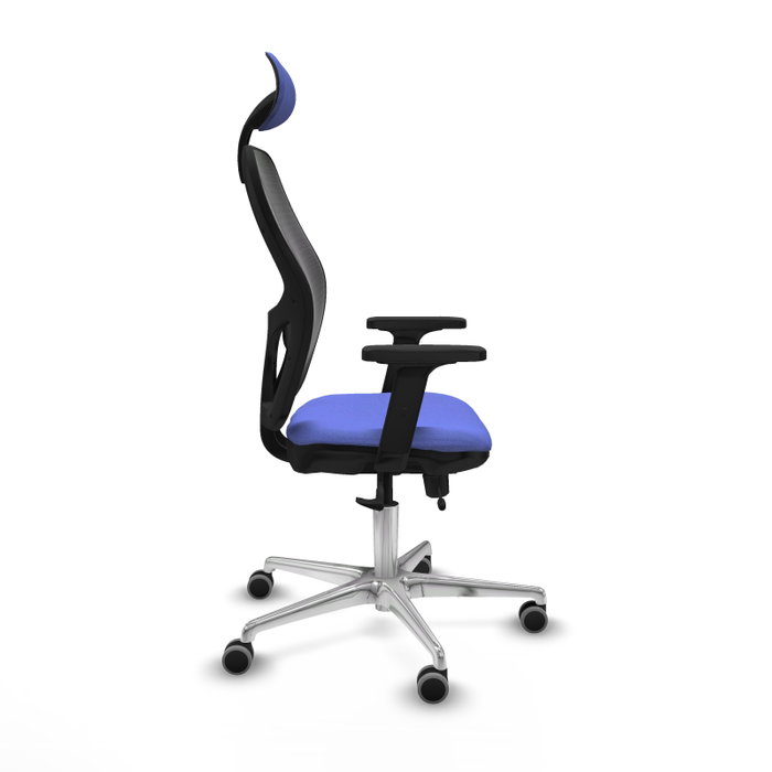 PIQUERAS Y CRESPO Silla de oficina Jorquera con mecanismo Sincro/Traslack Azul claro y Negro PIQUERAS Y CRESPO Silla de oficina Jorquera con mecanismo Sincro/Traslack Azul claro y Negro