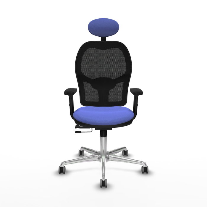 PIQUERAS Y CRESPO Silla de oficina Jorquera con mecanismo Sincro/Traslack Azul claro y Negro PIQUERAS Y CRESPO Silla de oficina Jorquera con mecanismo Sincro/Traslack Azul claro y Negro