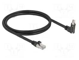 DeLOCK Cable Ethernet Cat6 S/FTP 1 m con conectores RJ45 angulares y atornillados