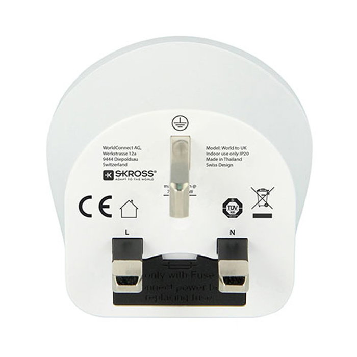 Skross Adaptador mundial a Reino Unido 1500225-E Skross Adaptador mundial a Reino Unido 1500225-E