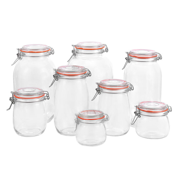 La Mediterranea Tarro Hermético Vidrio Clip 500 ml (12 Unidades) La Mediterranea Tarro Hermético Vidrio Clip 500 ml (12 Unidades)
