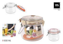 La Mediterranea Tarro Hermético Vidrio Clip 500 ml (12 Unidades)