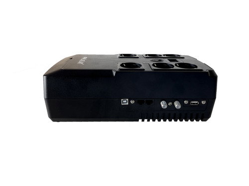 Phasak Kryptos 800VA SAI Interactivo con 6 Tomas y USB de Carga