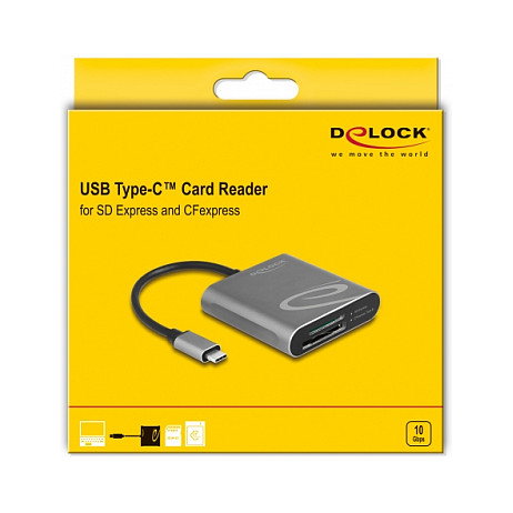 DeLOCK Lector de tarjetas USB Type-C™ para SD Express y CFexpress