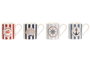 DKD Home Decor Tazas de Porcelana New Bone 70ml Surtido de Colores
