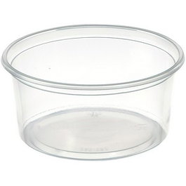 Duni Bol Salsa 1 BL, Boles Desechables Transparentes para Salsa, 25 cl (0.25L), RPET, Diámetro 10.1 cm - Lote de 1000 Unidades