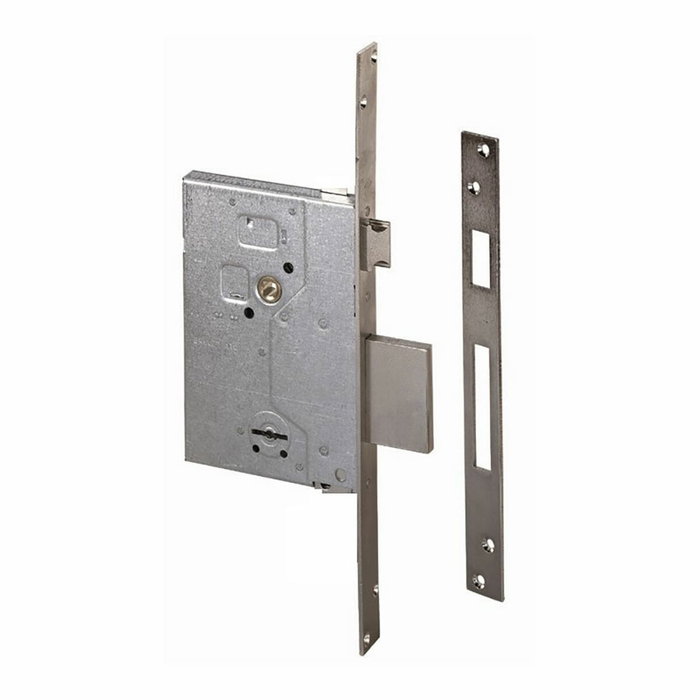 Cisa Cerradura de embutir de borjas 57250.60.0 con acabado niquelado Cisa Cerradura de embutir de borjas 57250.60.0 con acabado niquelado