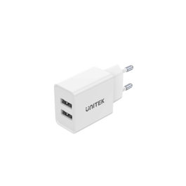Unitek Cargador 2x USB-A 12 W blanco