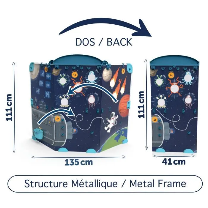 Smoby Centro espacial SMOB390100 Descubrimiento del espacio para niños a partir de 5 años