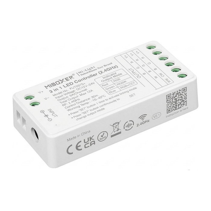 Miboxer Controlador LED Serie S 3 en 1 (RGB/RGB-W/RGB+CCT) DC12/24V Milight/Miboxer Miboxer Controlador LED Serie S 3 en 1 (RGB/RGB-W/RGB+CCT) DC12/24V Milight/Miboxer