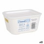 Caja de Almacenaje con Tapa Bella Blanco 13,9 x 11,4 x 7,2 cm (12 Unidades)