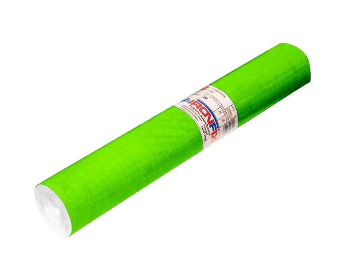 Aironfix 67005 Rollo adhesivo unicolor verde medio de 20 metros - Papel plastificado autoadhesivo para forrar madera, metal, plástico, paredes y manualidades