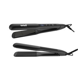 Wad Professional Beauty Alisador de Pelo Eléctrico Negro con Generador de Iones y Placa de Titanio, Pantalla Táctil