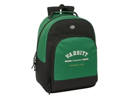 Mochila Escolar BlackFit8 Varsity Negro Verde 32 x 42 x 15 cm