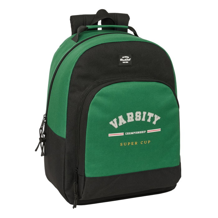 Mochila Escolar BlackFit8 Varsity Negro Verde 32 x 42 x 15 cm Mochila Escolar BlackFit8 Varsity Negro Verde 32 x 42 x 15 cm