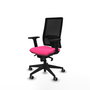 PIQUERAS Y CRESPO Silla de oficina Horna con mecanismo Sincro, Rosa y Negro