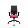 PIQUERAS Y CRESPO Silla de oficina Horna con mecanismo Sincro, Rosa y Negro